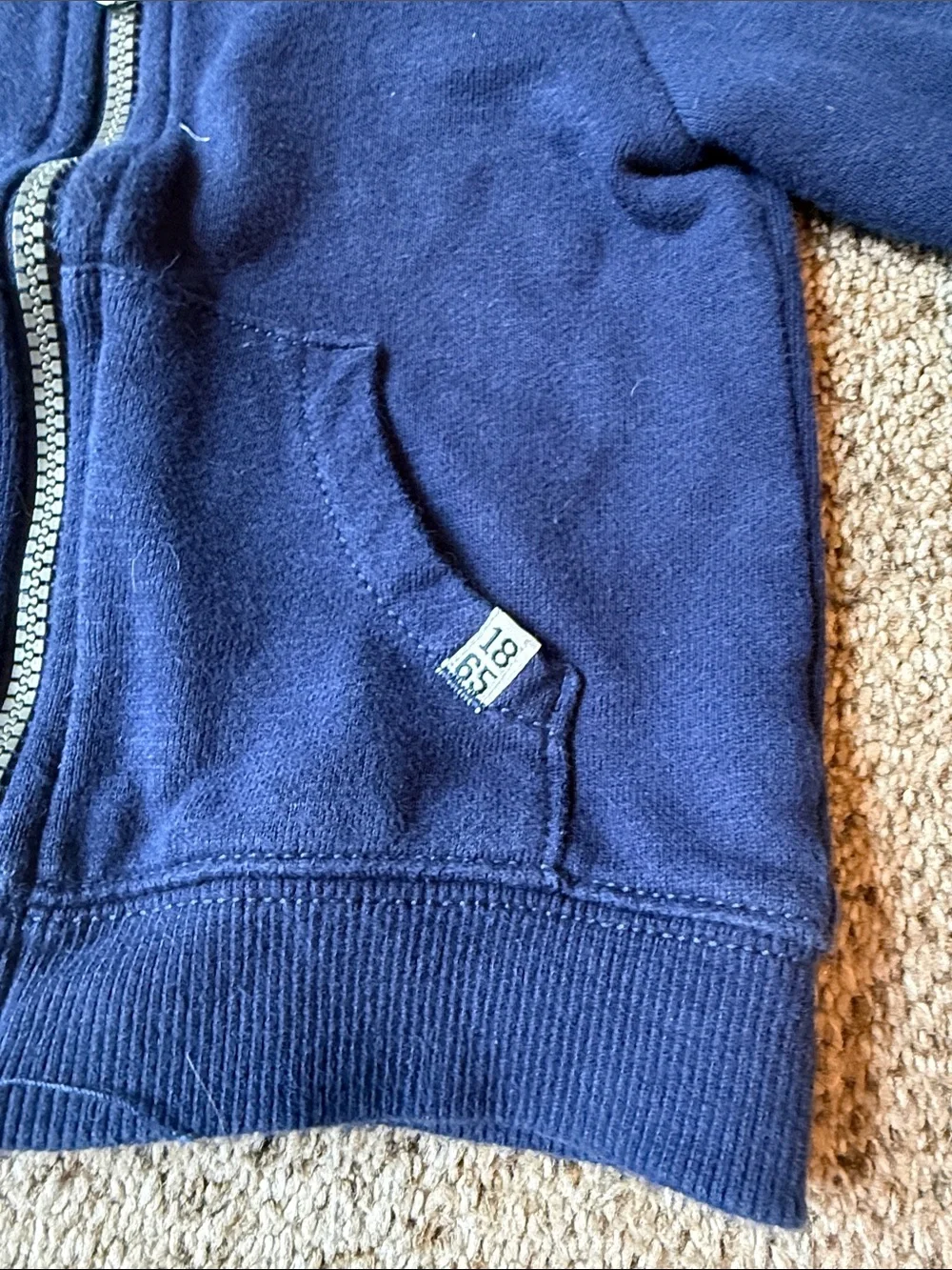 Carter's | Dark Blue Spiked Hooded Zip-Up Sweatshirt